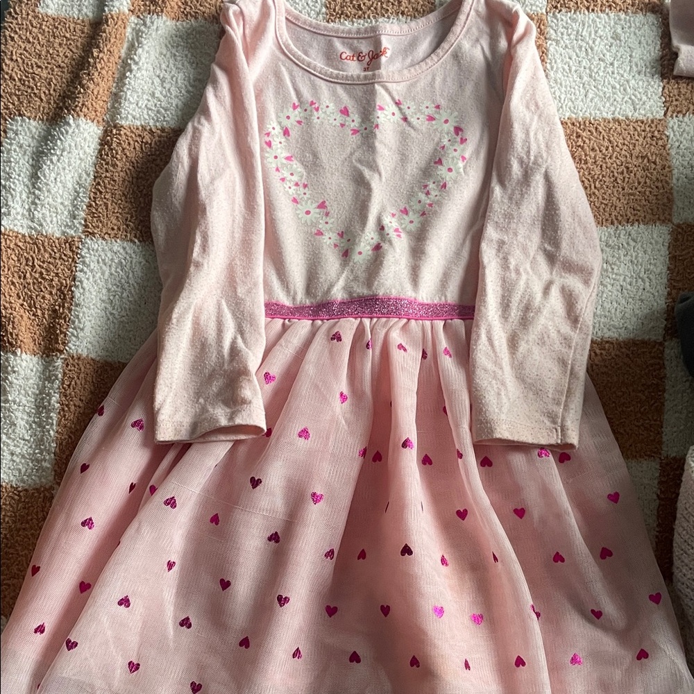 Cat & Jack Light Pink Heart Dress